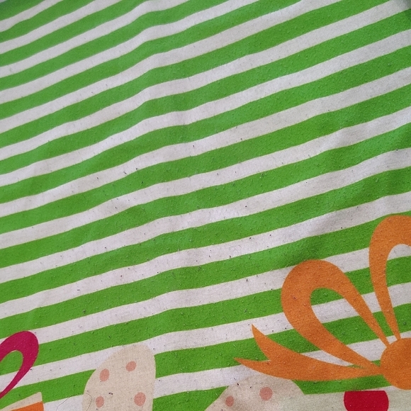 Green Striped Dress with Gift Print - Picture 2 of 4